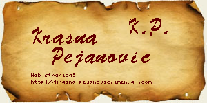Krasna Pejanović vizit kartica
